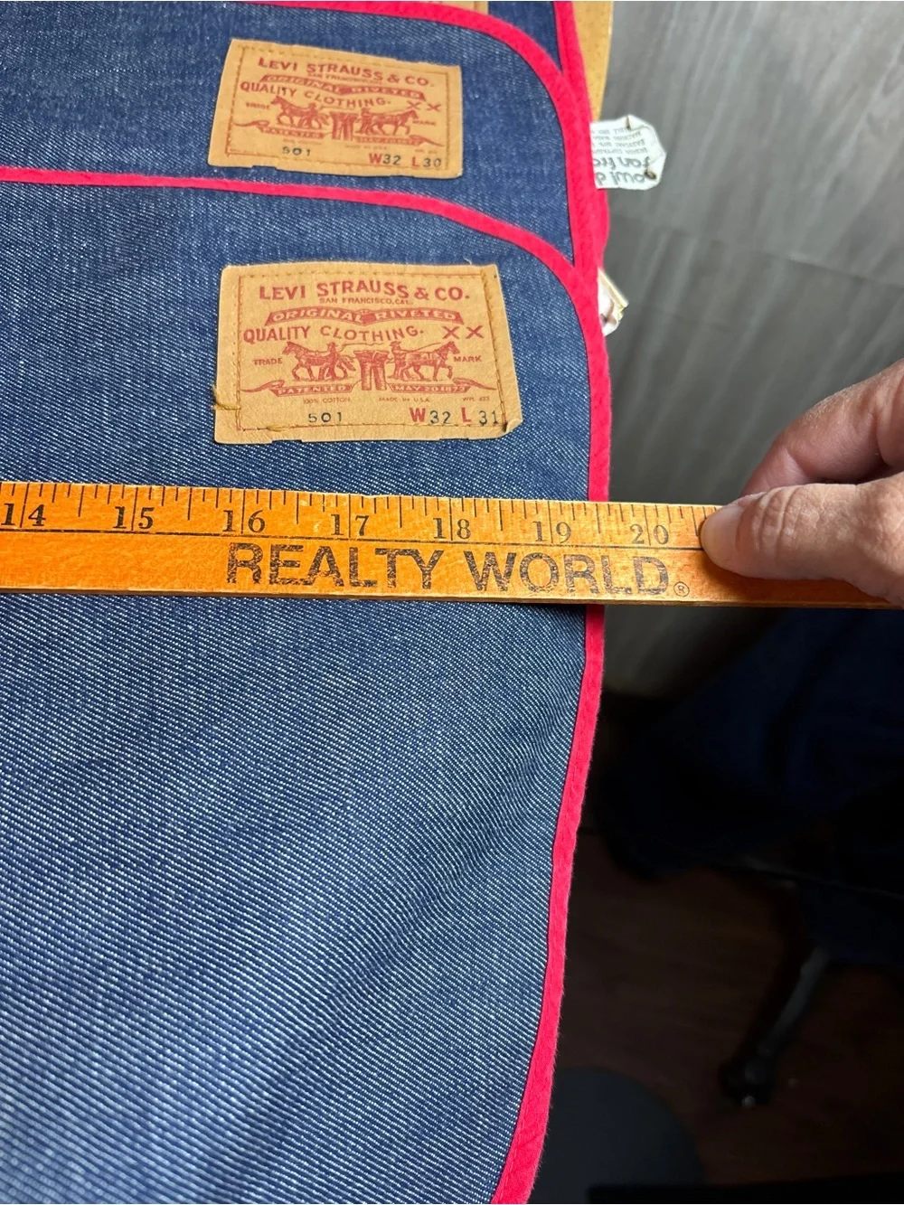 Vintage Levi’s 501 Denim Placemats Set of 5 Now! Designs San Francisco Retro